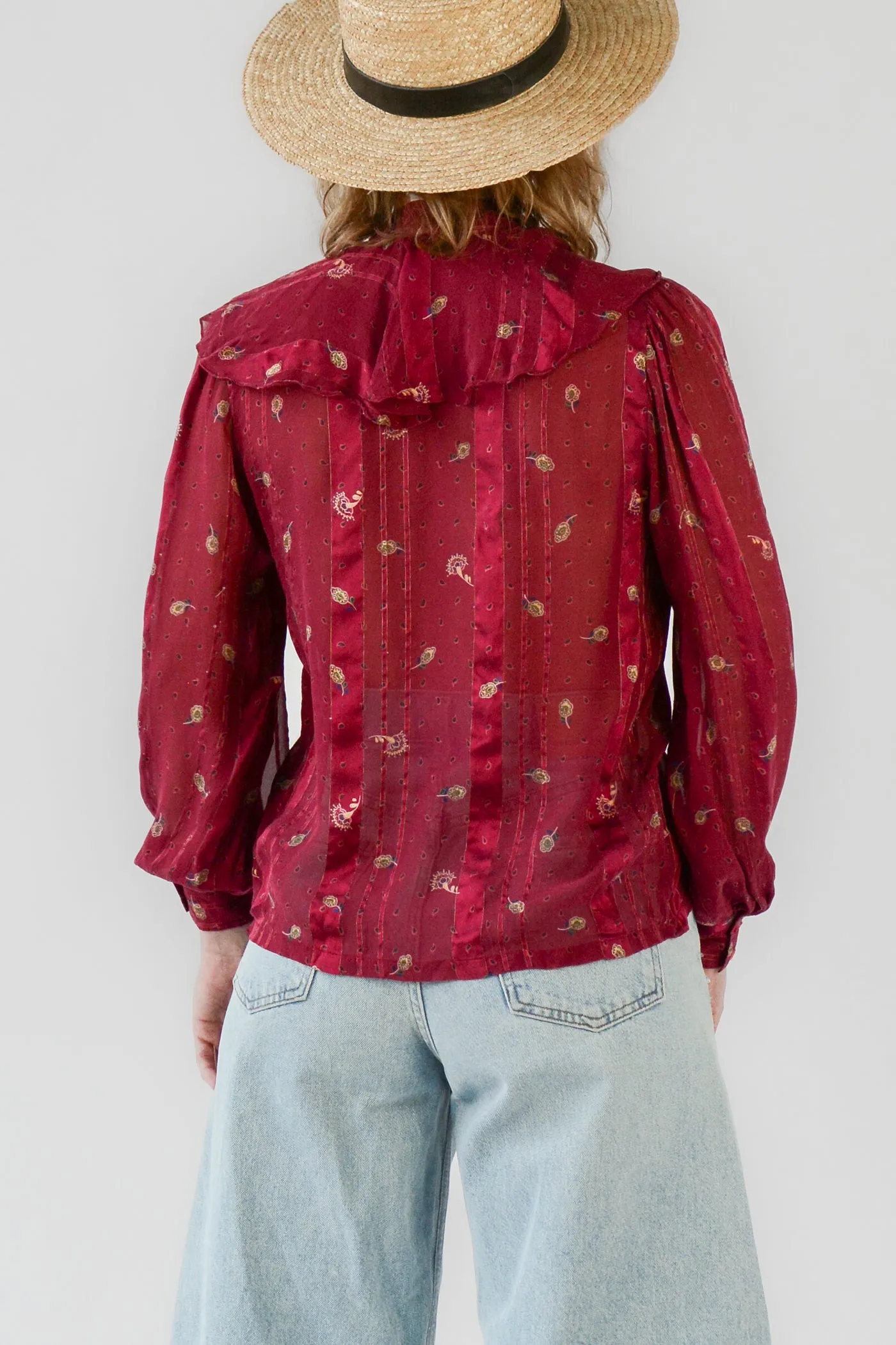 Gorgeous Silk Road Paisley Silk Blouse