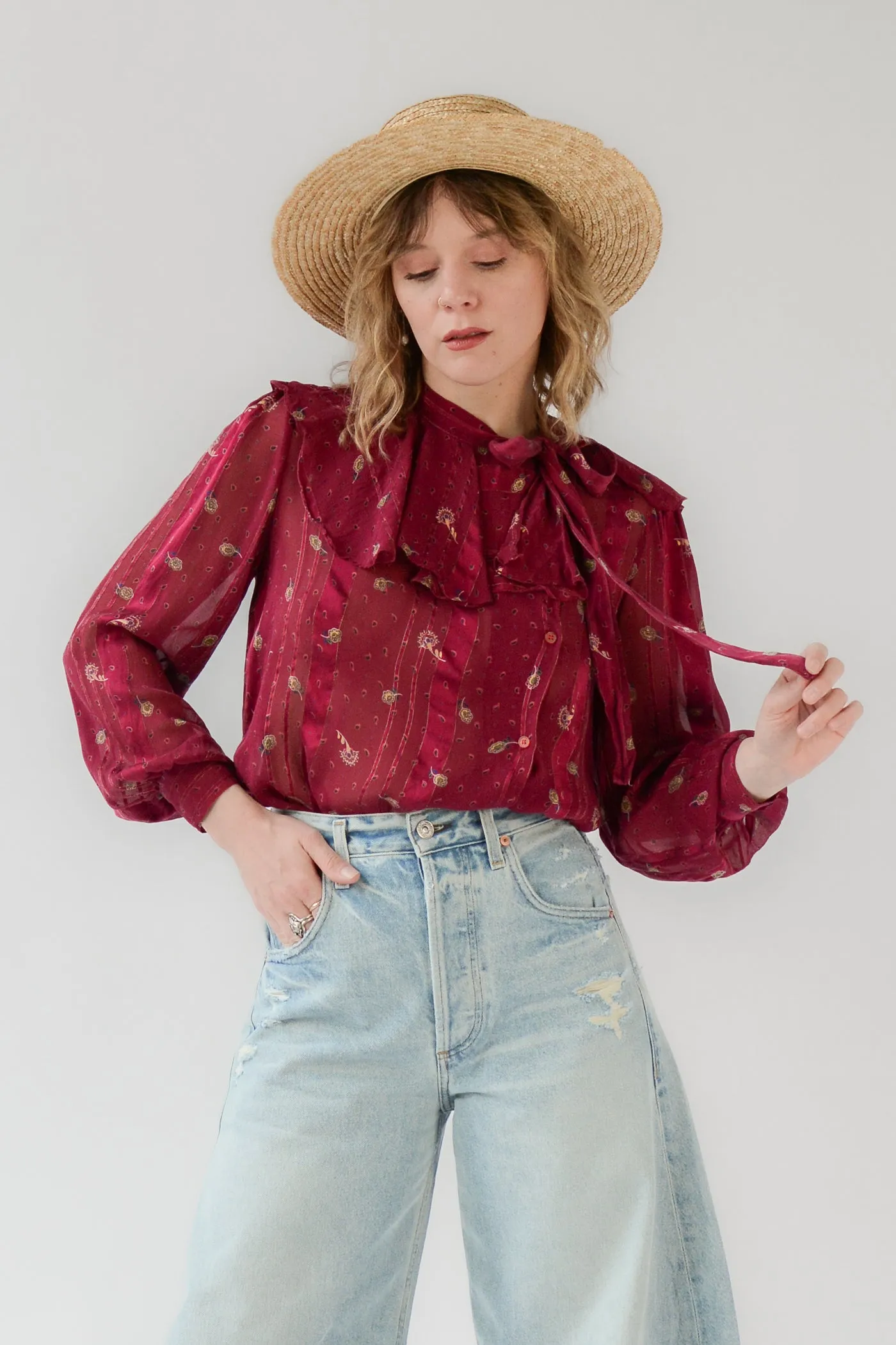 Gorgeous Silk Road Paisley Silk Blouse