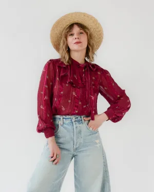 Gorgeous Silk Road Paisley Silk Blouse