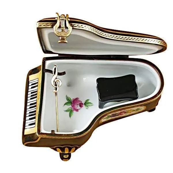 Grand Piano Floral with Bench