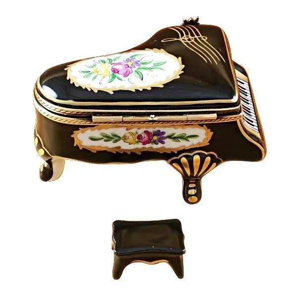 Grand Piano Floral with Bench