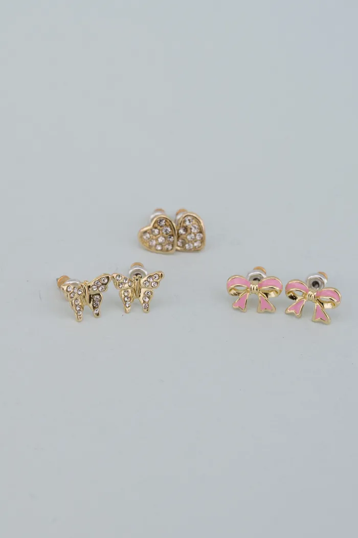 Great Pretenders Boutique Dazzle Studded Earring 3pc Set