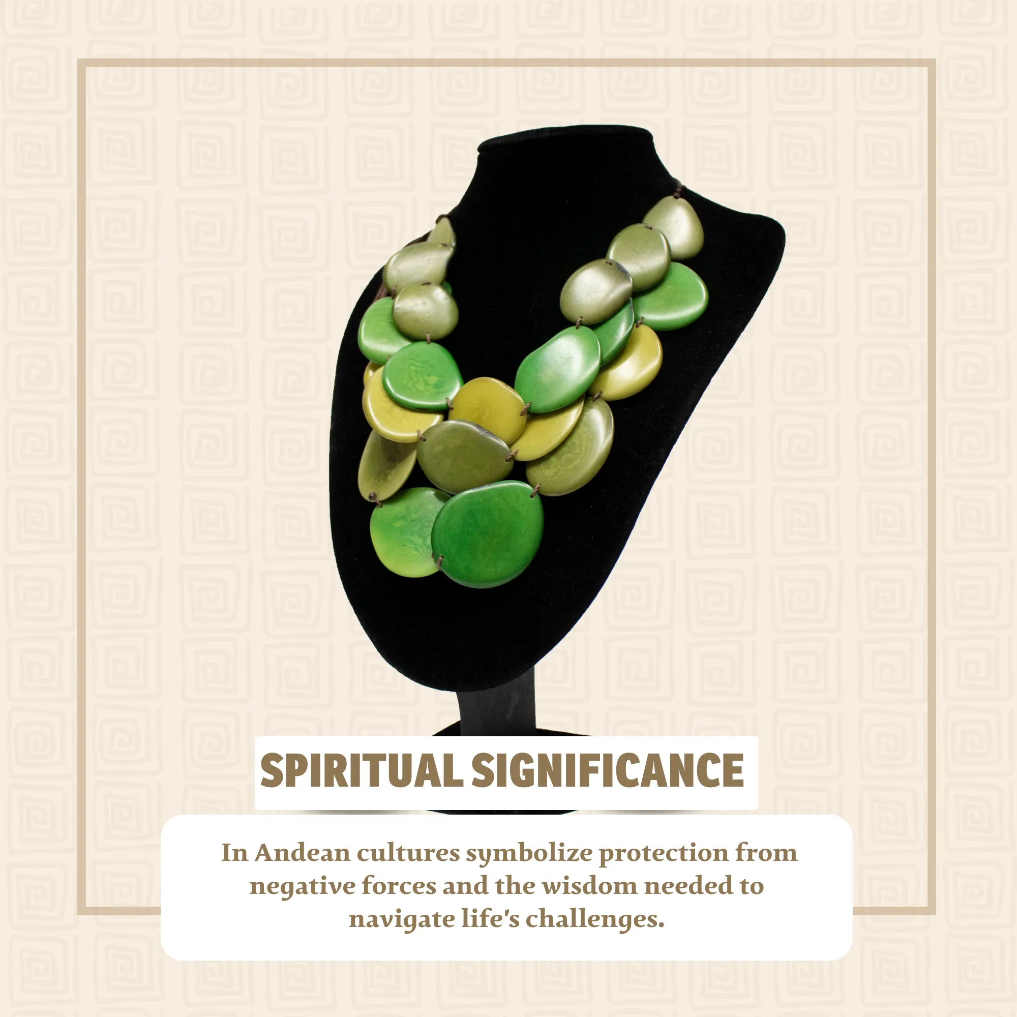 Green Necklace Oval Shaped Petals
