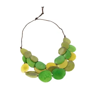 Green Necklace Oval Shaped Petals