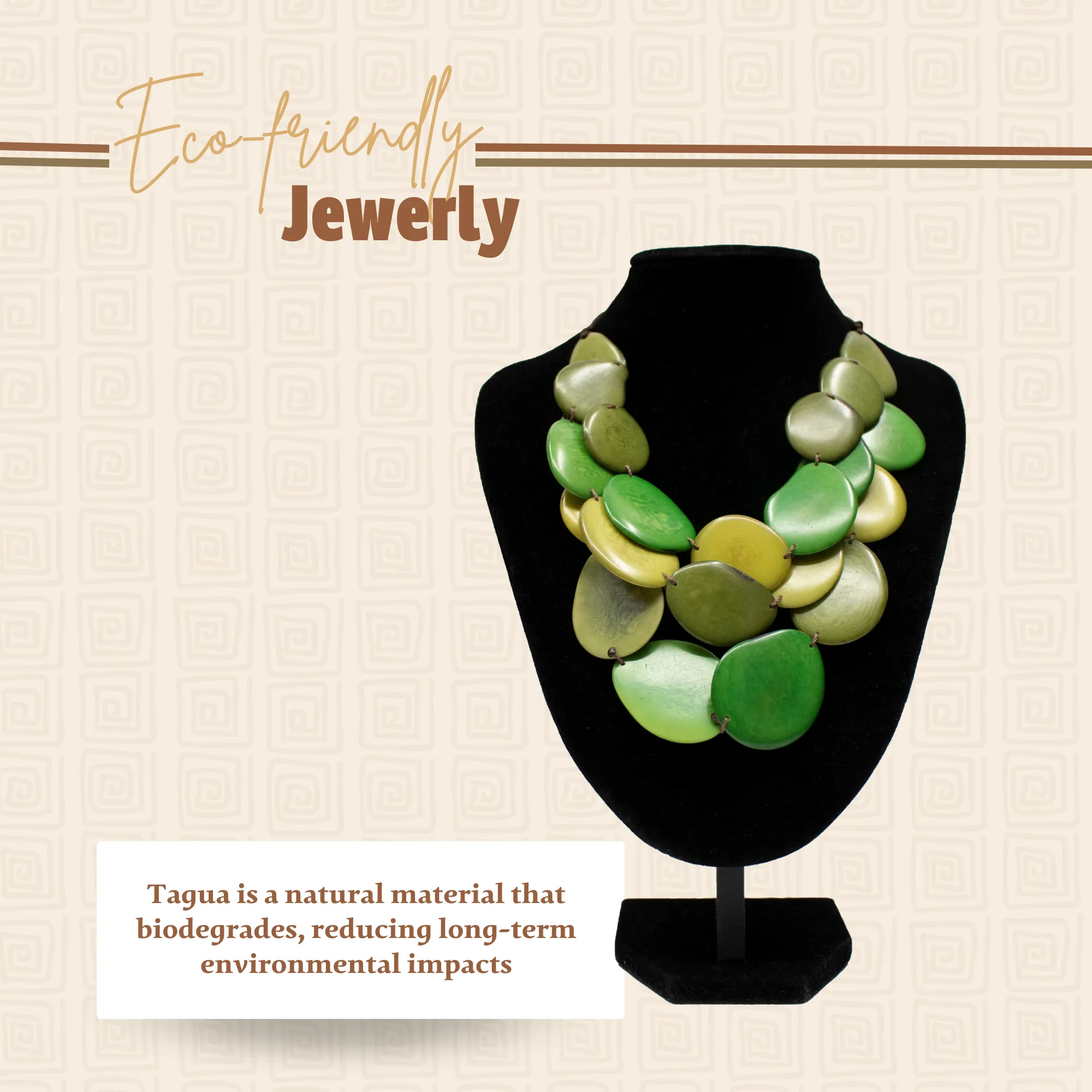 Green Necklace Oval Shaped Petals