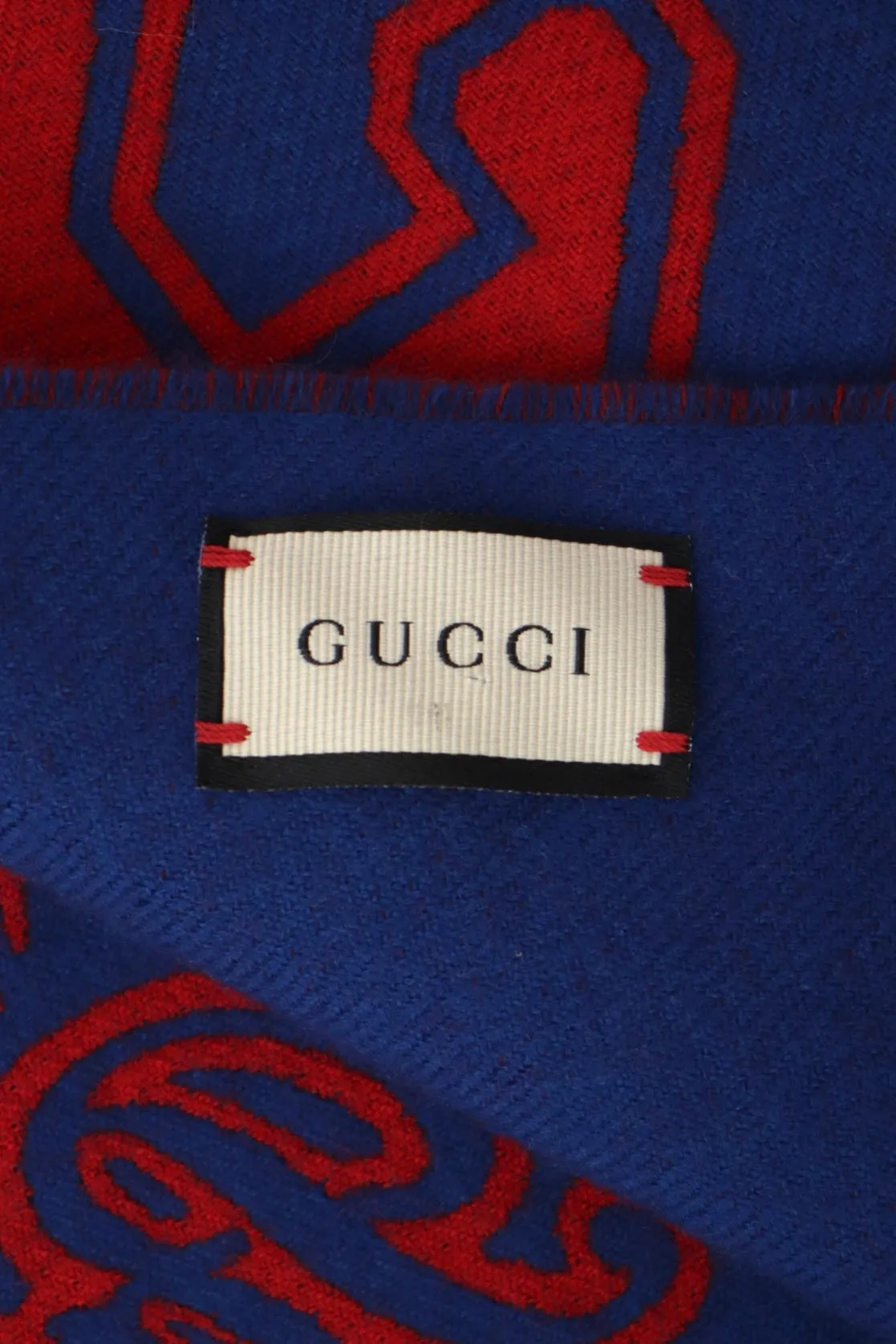 Gucci L'Aveugle Wool Tiger Scarf