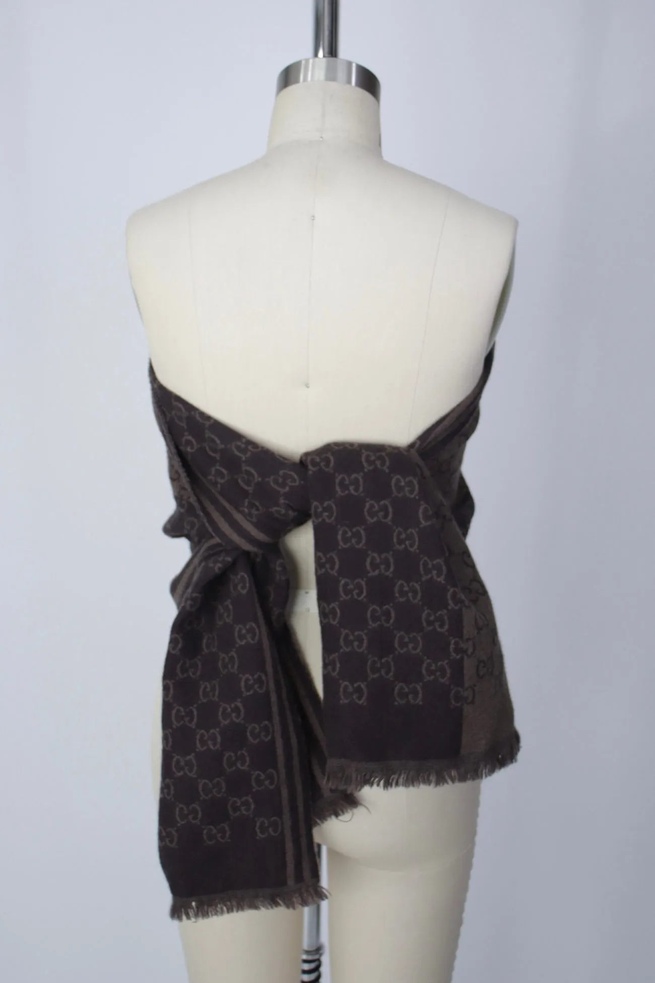 Gucci Wool GG Jacquard Scarf