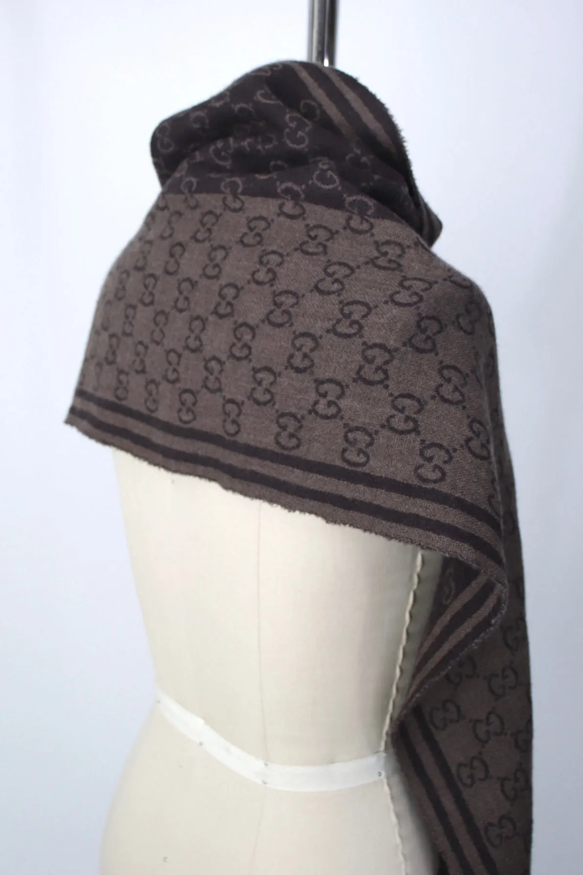 Gucci Wool GG Jacquard Scarf