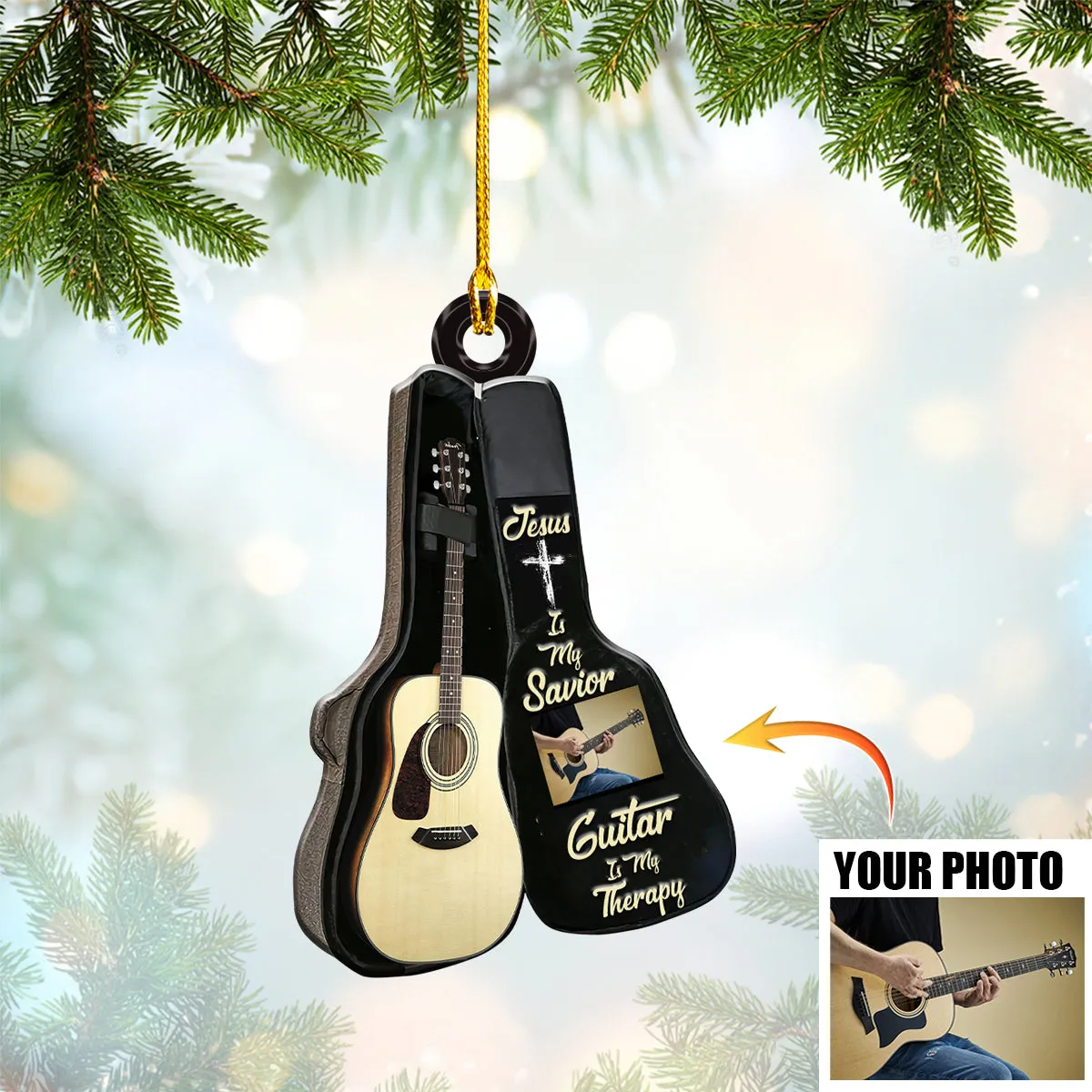Guitar - Custom Shaped Ornament 389