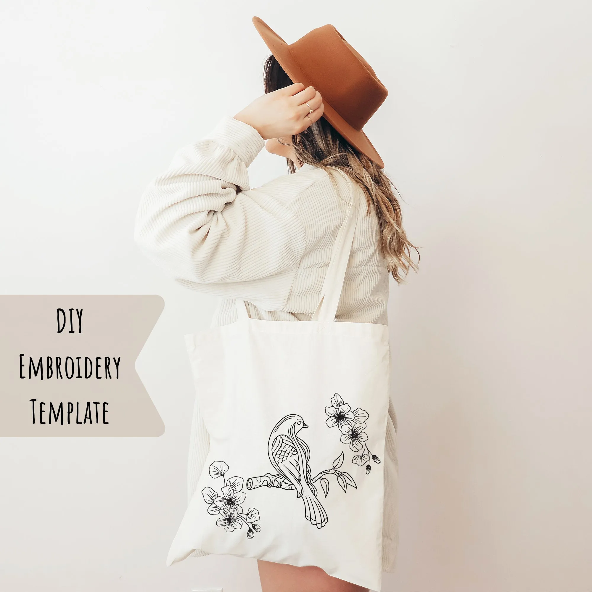 Hand Embroidery Pattern Bird E15