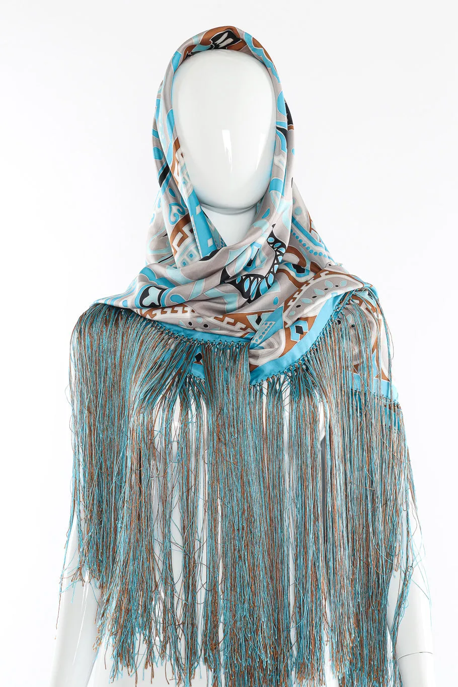 Heart Paisley Silk Fringe Shawl