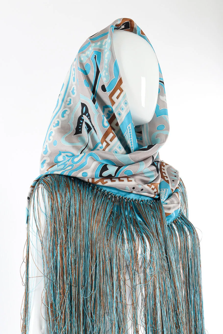 Heart Paisley Silk Fringe Shawl