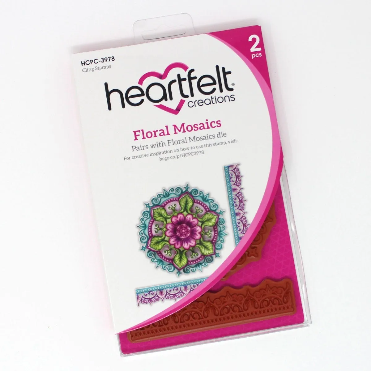 Heartfelt Creations - Elegant Mosaics Collection - Floral Mosaics Cling Stamp Set / 3978**
