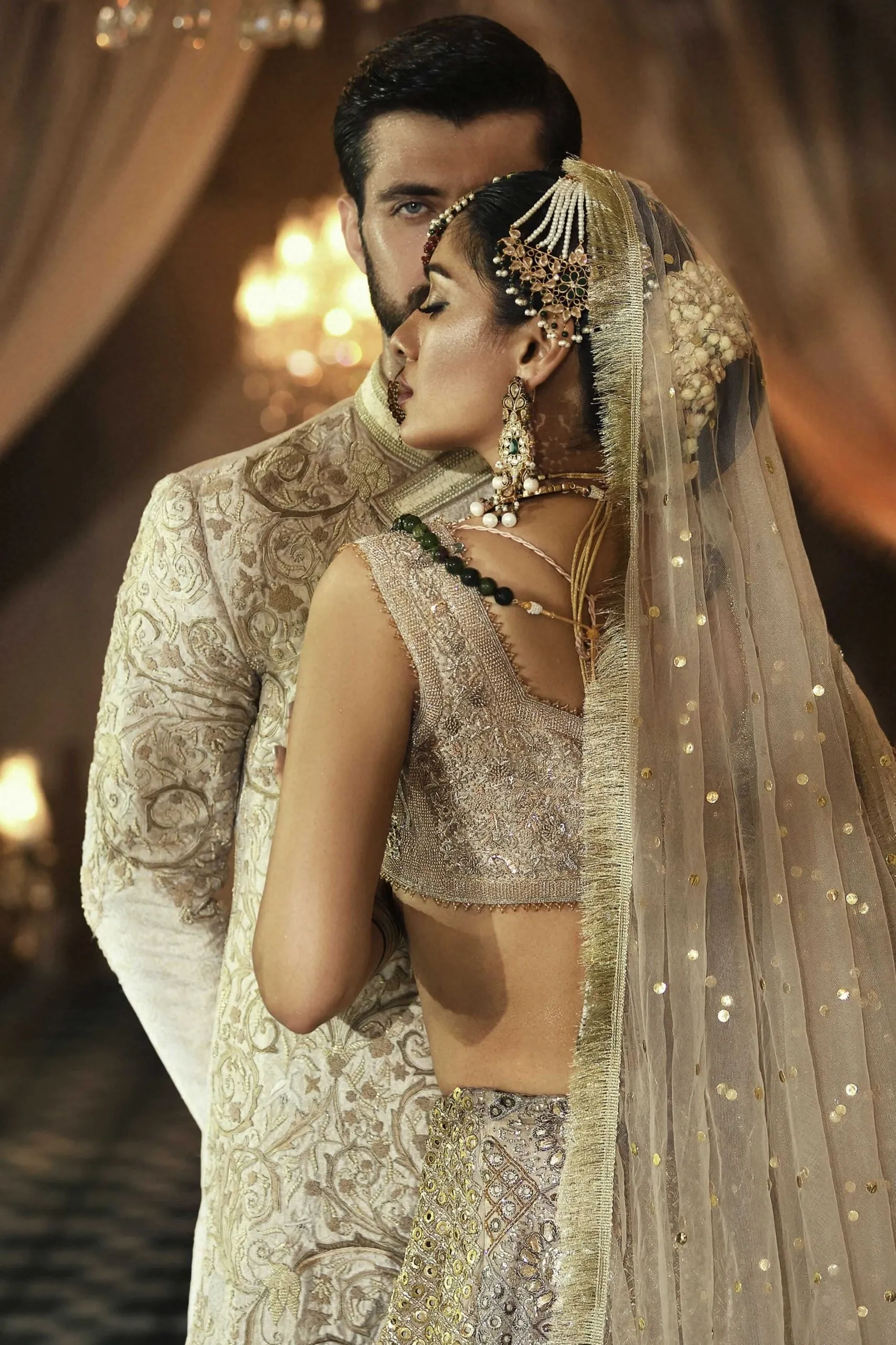 Heavy Pakistani Bridal Golden Lehenga Choli #BN1100