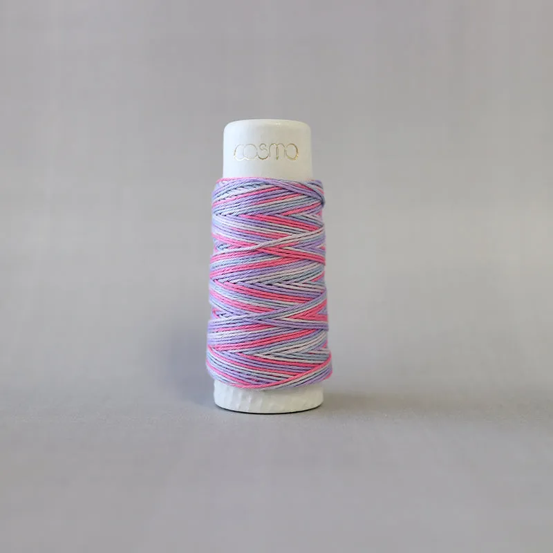 Hidamari Sashiko Melange Thread -- Variegated Purple/Pink