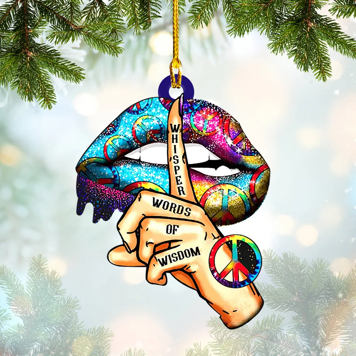Hippie - Shaped Ornament 02