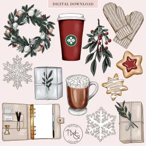 Holiday Clipart   Pattern Bundle