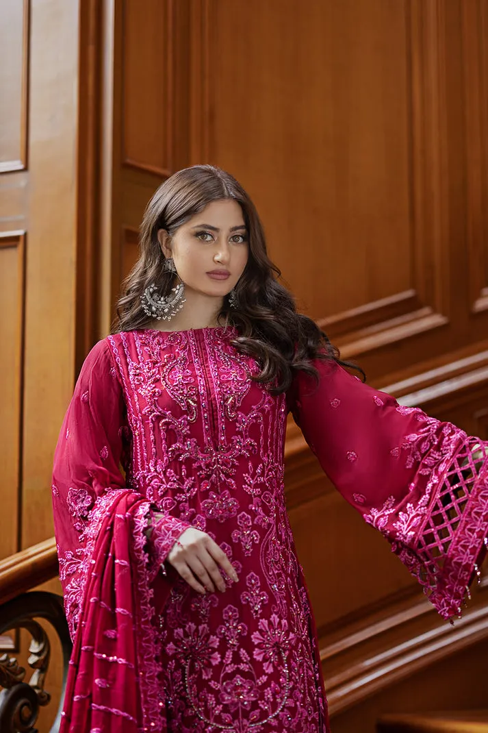Hot Pink Kameez Trouser Style Pakistani Wedding Dress