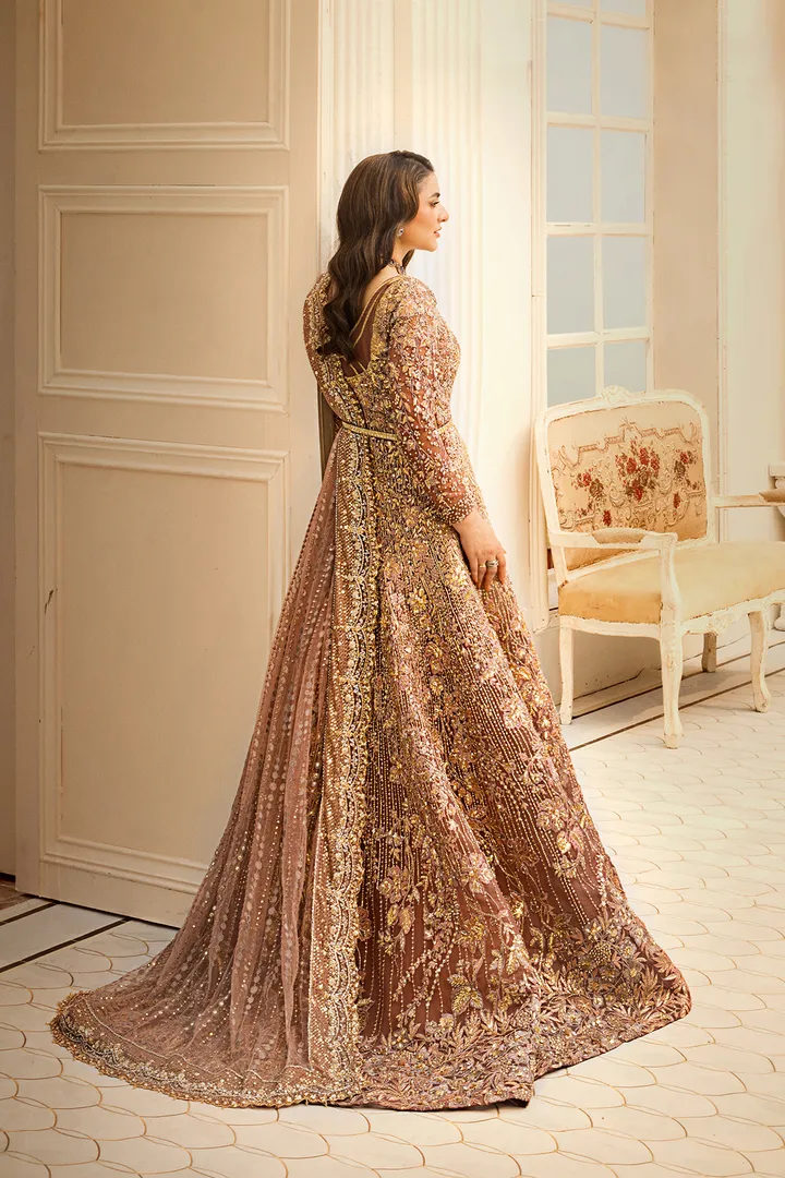 HSY Pakistani Bridal Dress in Open Wedding Gown Style