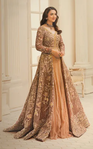 HSY Pakistani Bridal Dress in Open Wedding Gown Style