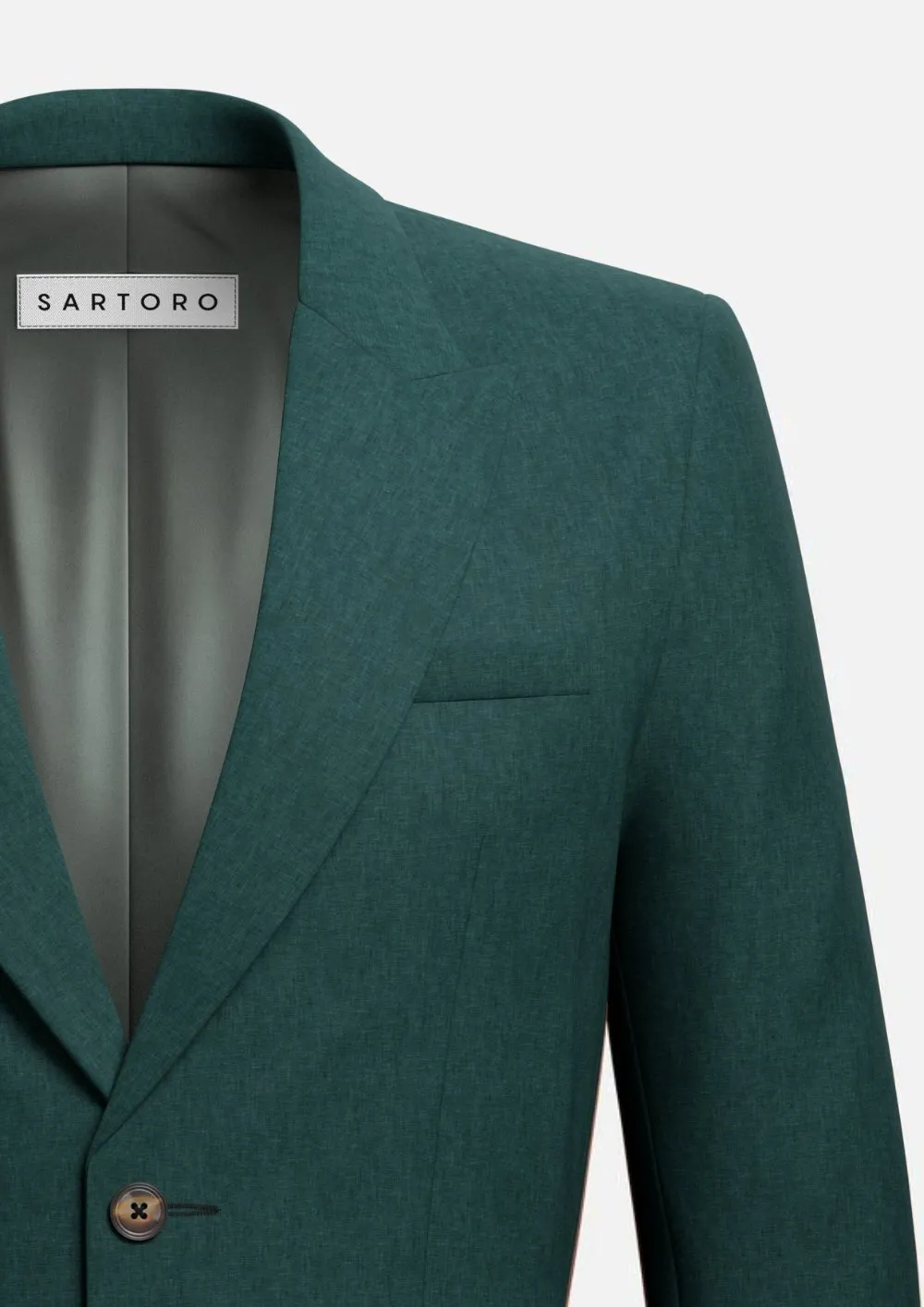 Hudson Phthalo Green Linen Jacket