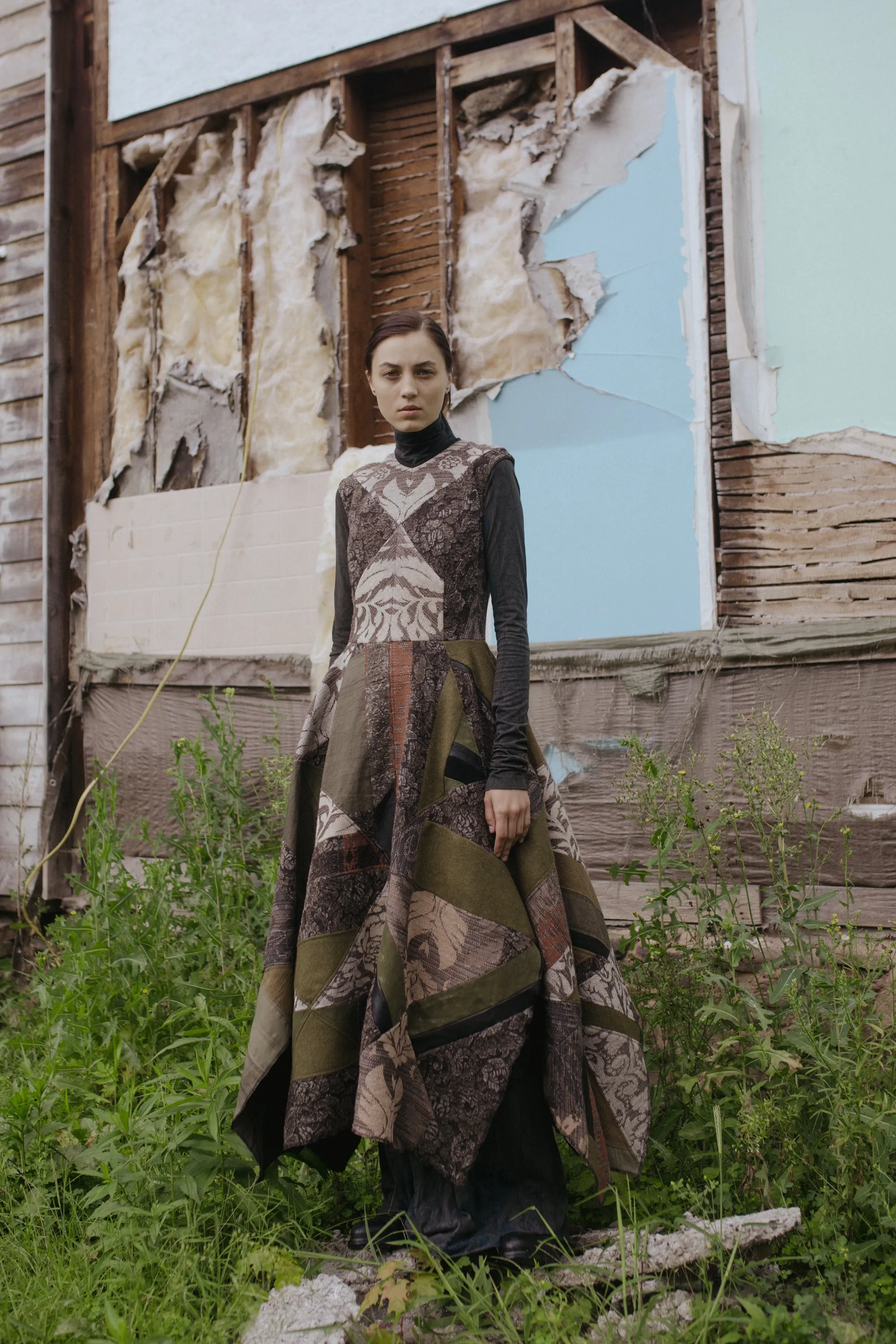 Hyde Hall patchwork dress