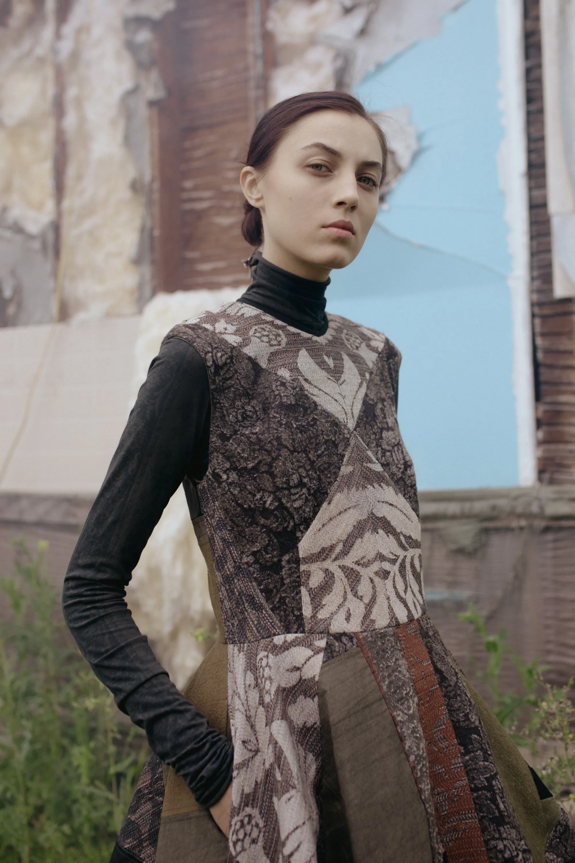 Hyde Hall patchwork dress