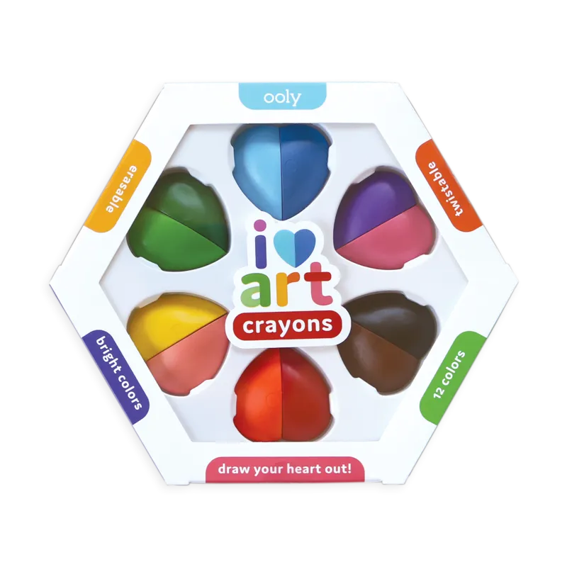 I Heart Erasable Crayons - Set of 6