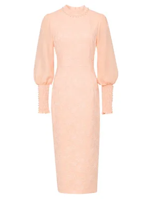 Jacquard Lantern Sleeve 1940S Vintage Dress