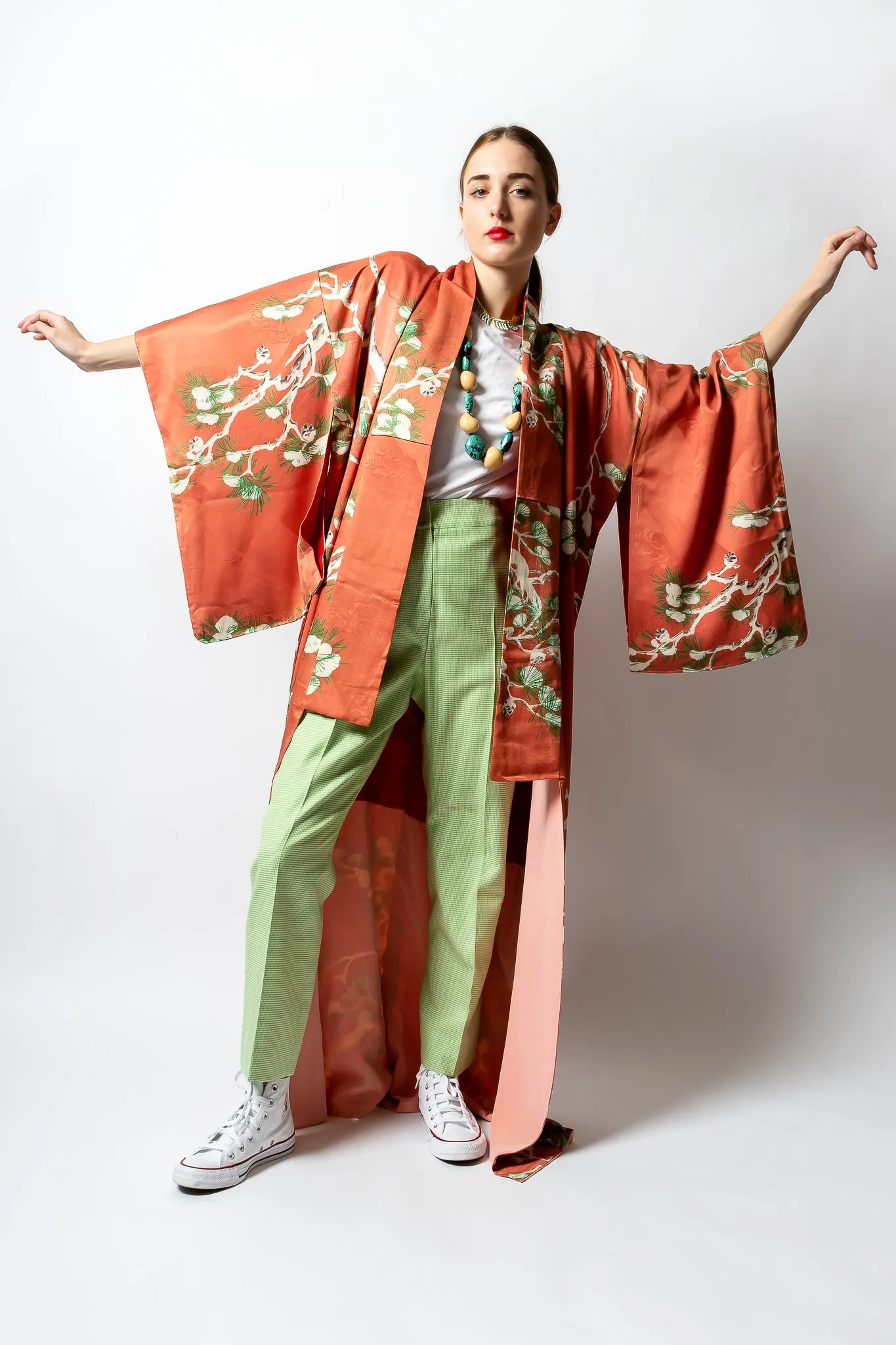 Japanese Pine Frost Kimono