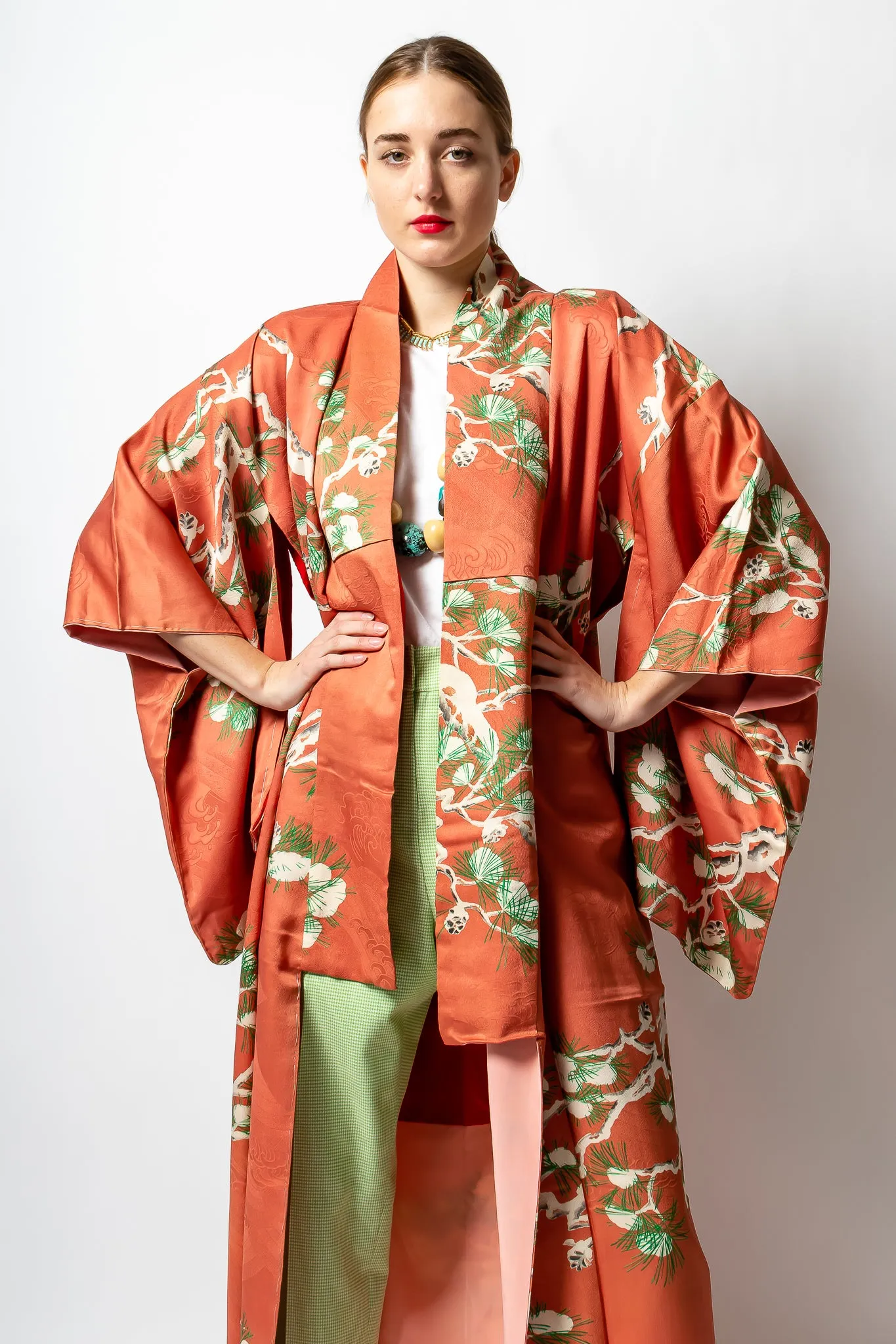 Japanese Pine Frost Kimono