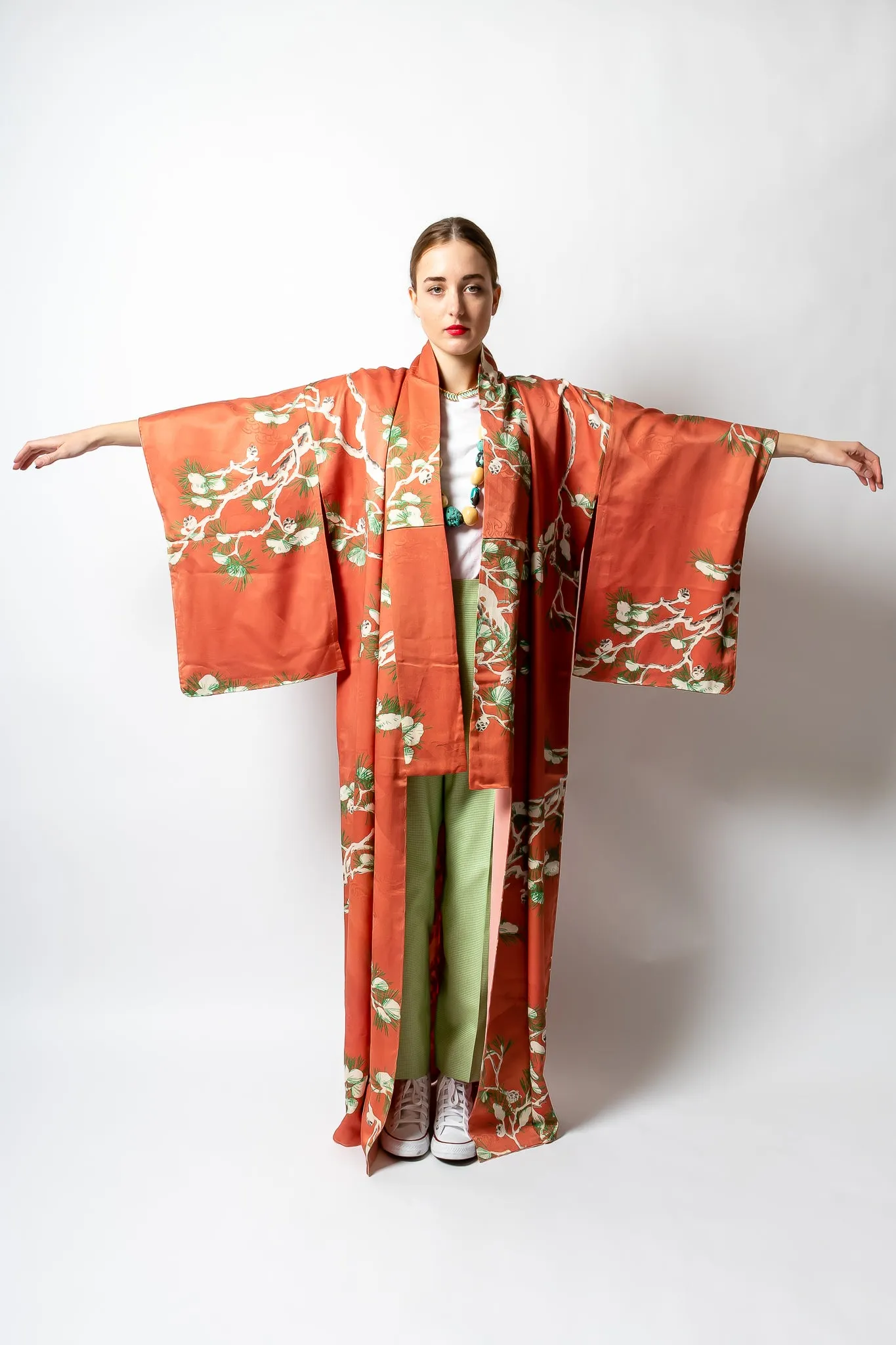 Japanese Pine Frost Kimono