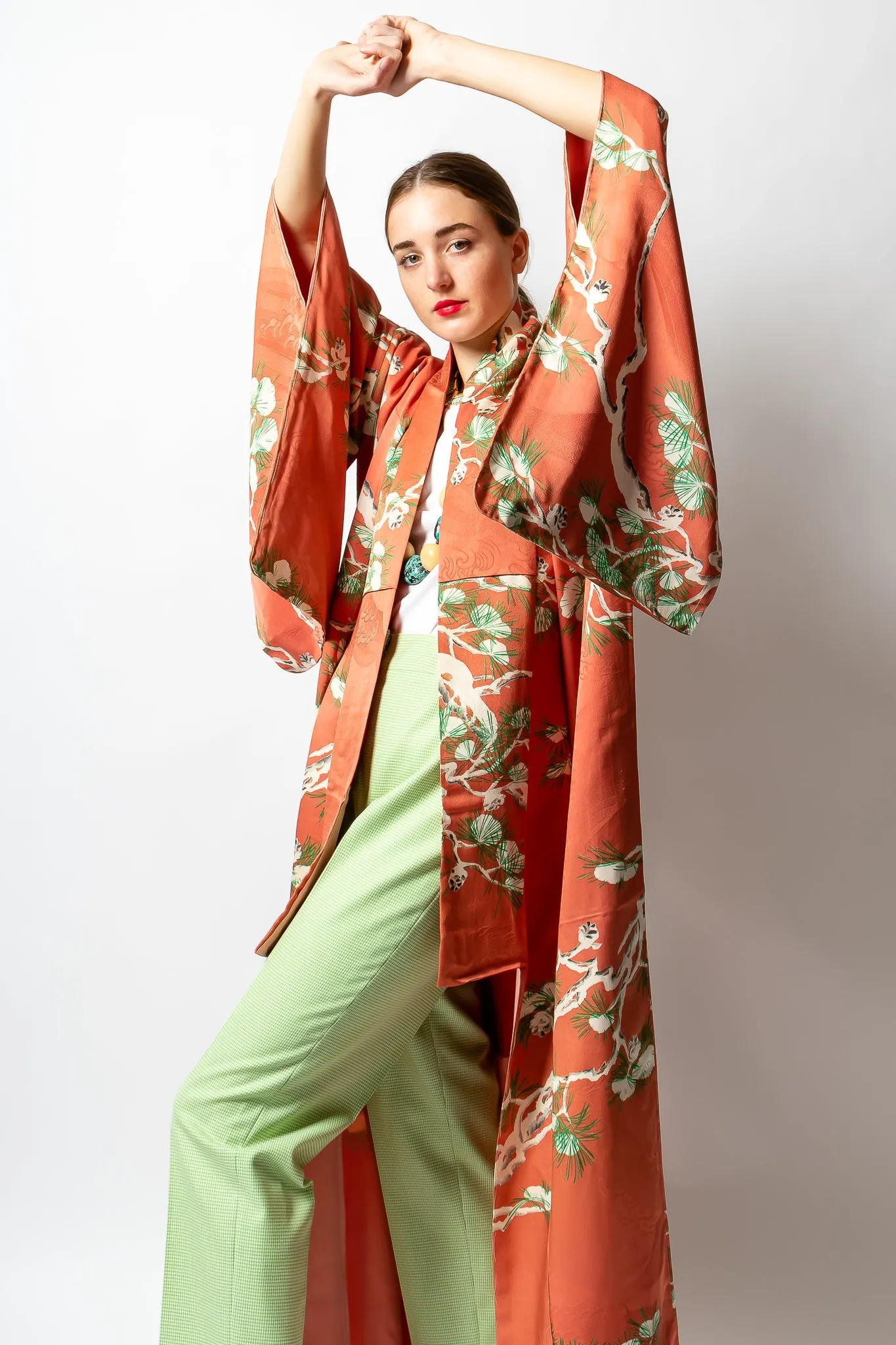 Japanese Pine Frost Kimono