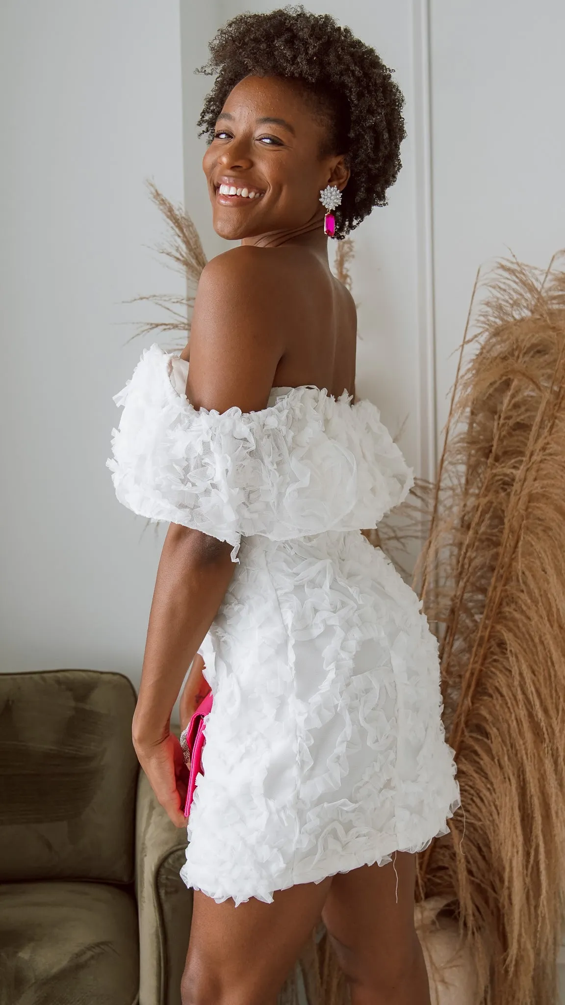 Jazmine Organza Floral Mini Dress