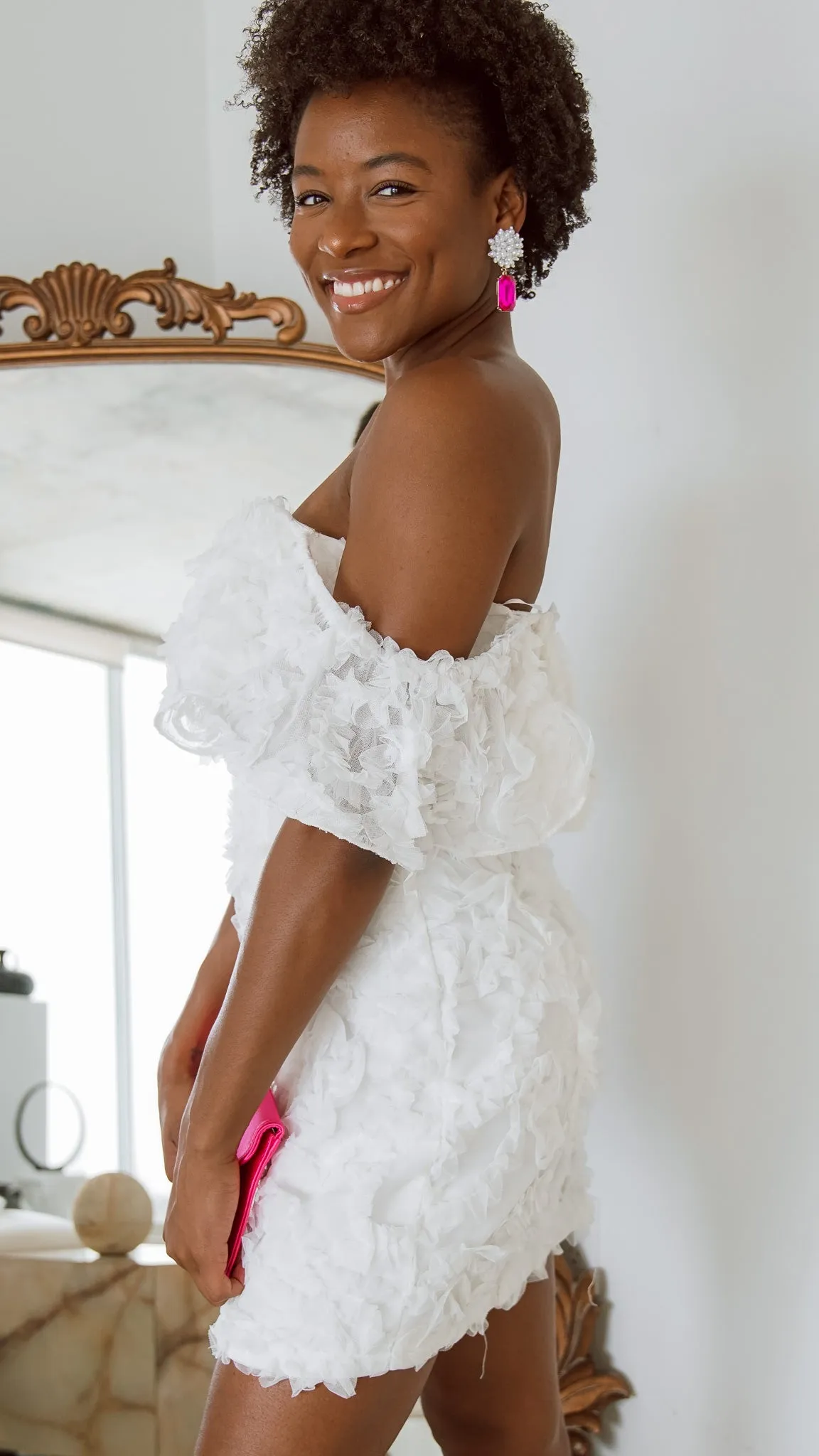Jazmine Organza Floral Mini Dress