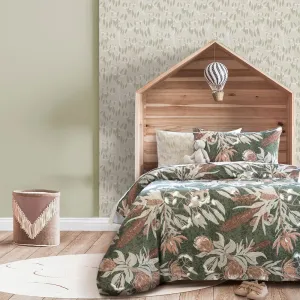 Jelly Bean Kids Bush Baby Quilt Cover Set - Olive