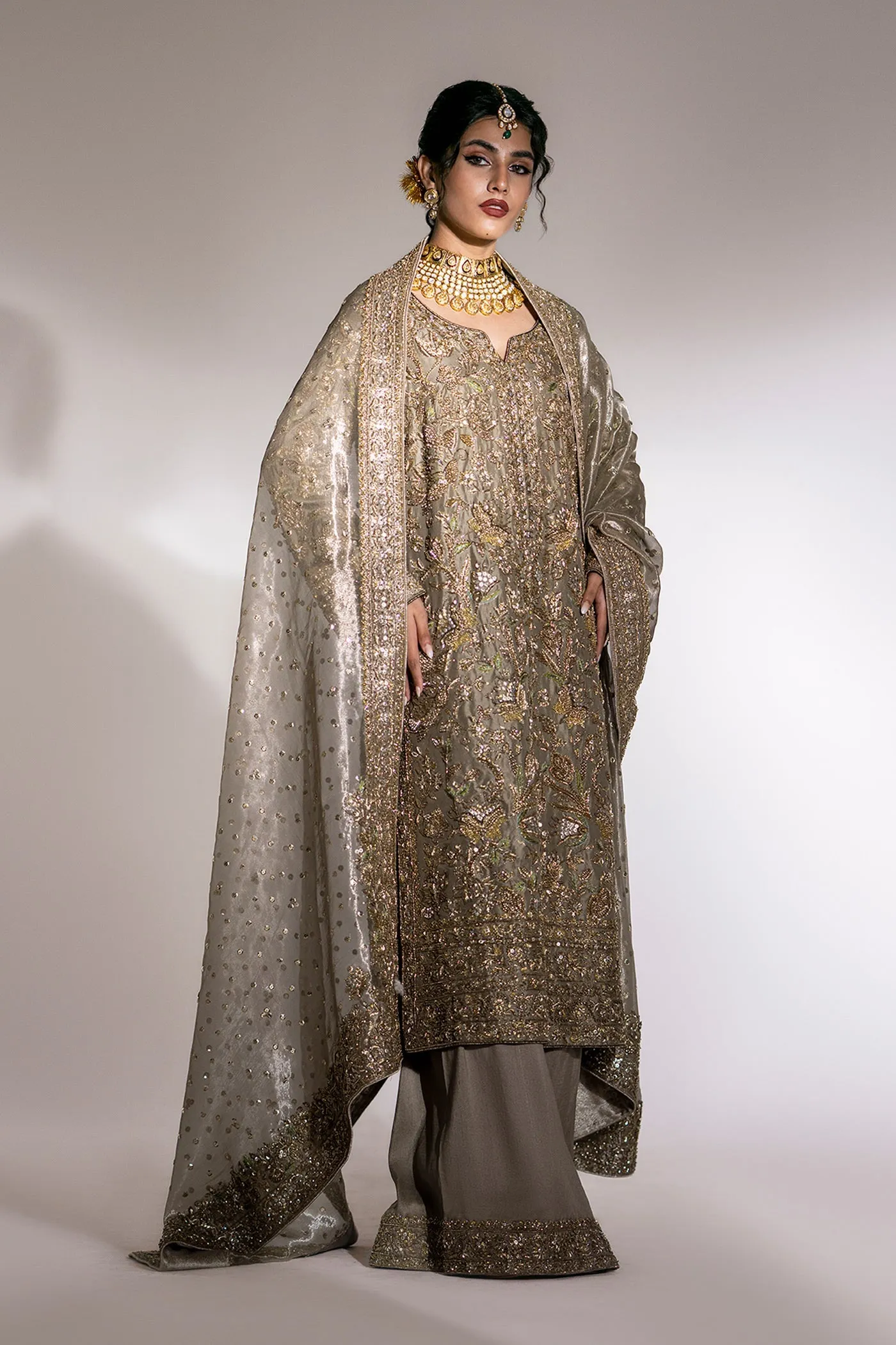 Kameez Trouser Dupatta Royal Pakistani Wedding Dress