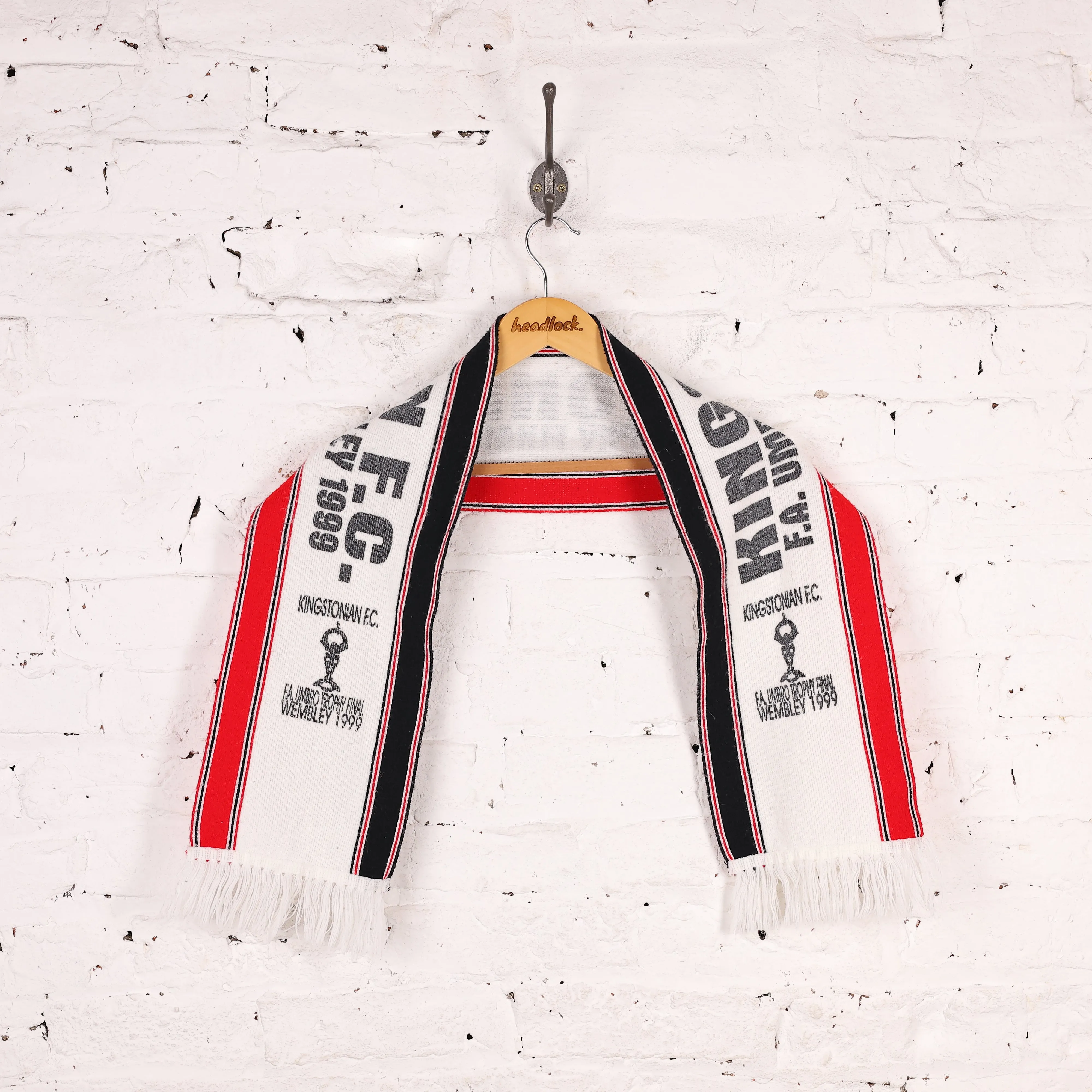 Kingstonian FC FA Trophy Final 1999 Football Scarf - White - One Size