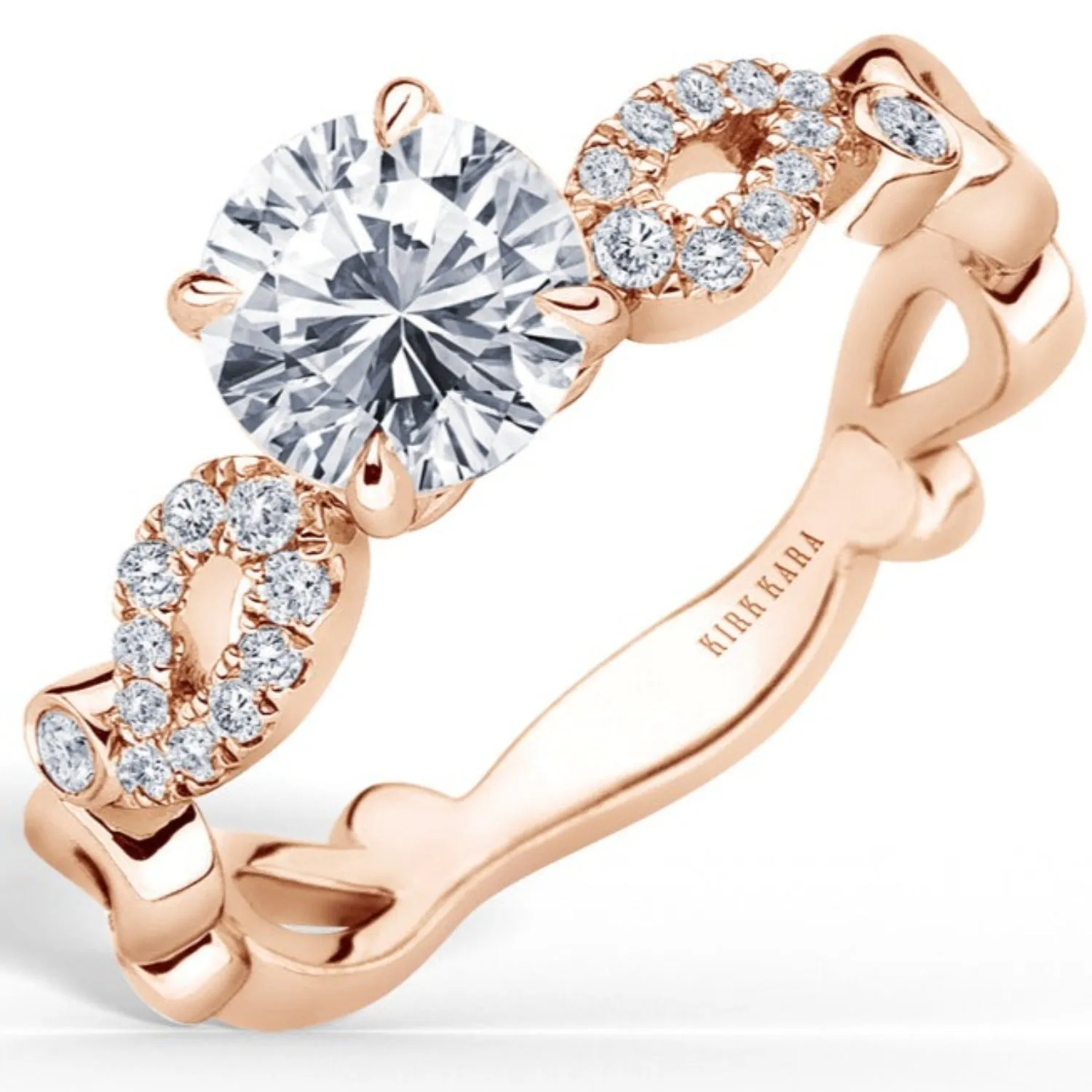 Kirk Kara "Rayana" Paisley Swirl Diamond Engagement Ring