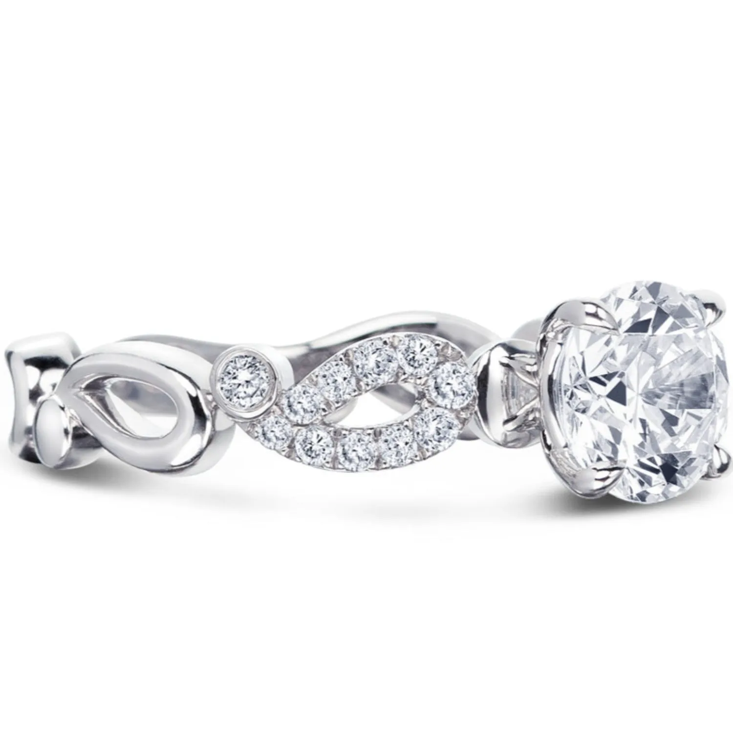 Kirk Kara "Rayana" Paisley Swirl Diamond Engagement Ring