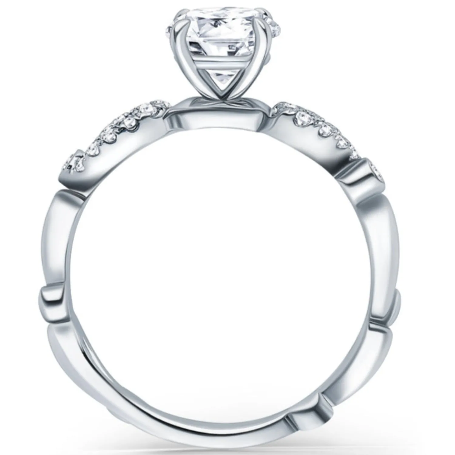 Kirk Kara "Rayana" Paisley Swirl Diamond Engagement Ring