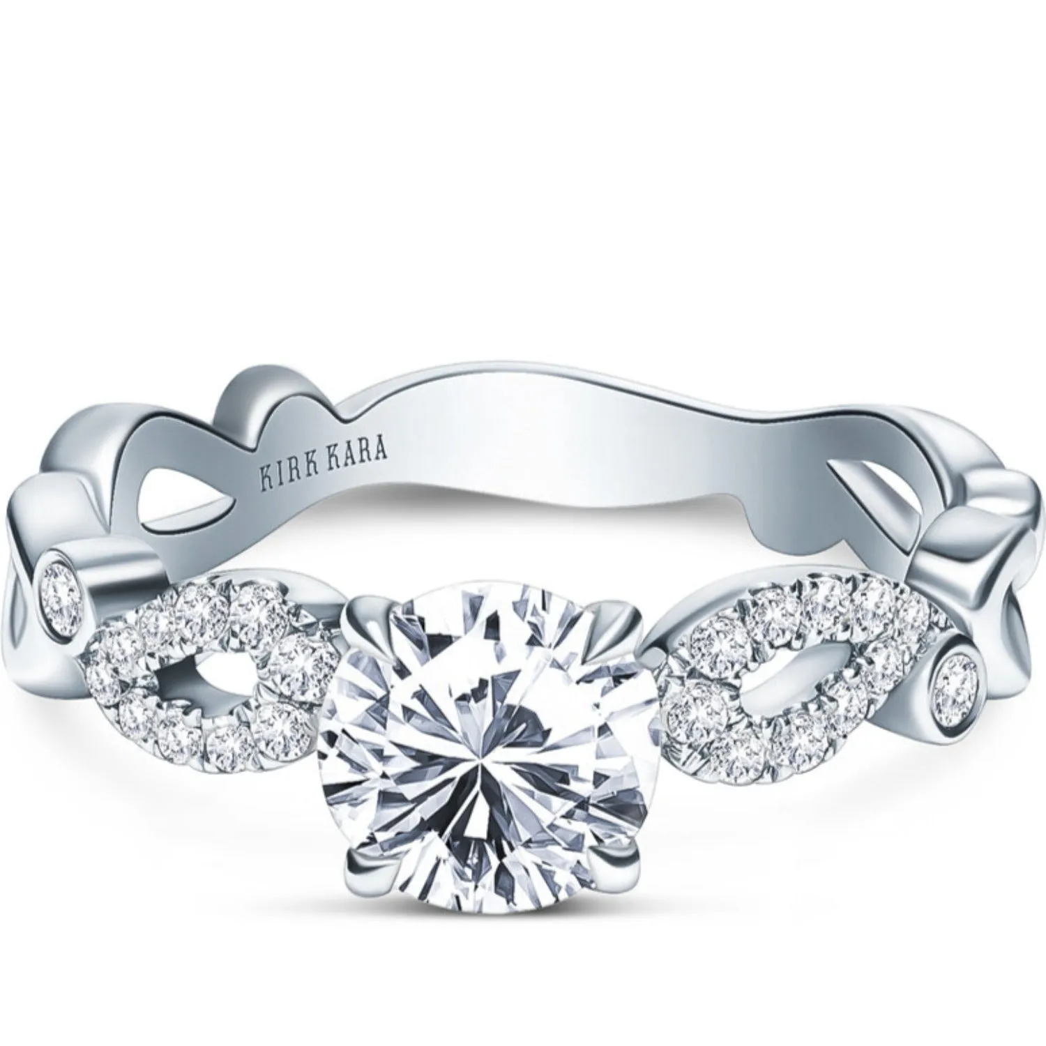 Kirk Kara "Rayana" Paisley Swirl Diamond Engagement Ring