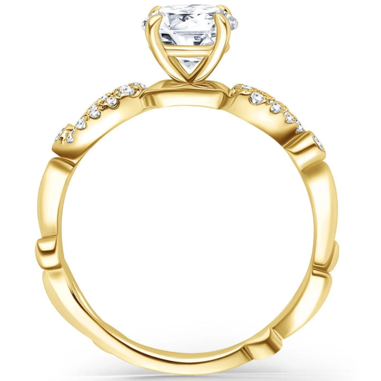 Kirk Kara "Rayana" Paisley Swirl Diamond Engagement Ring