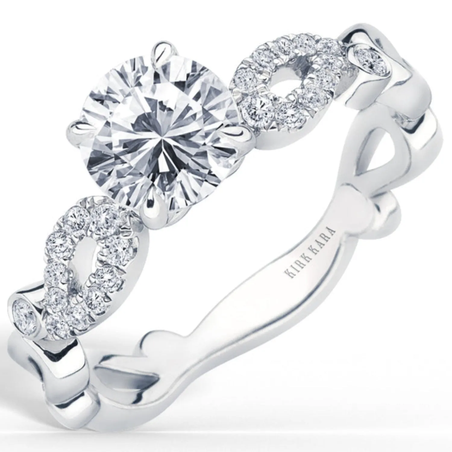 Kirk Kara "Rayana" Paisley Swirl Diamond Engagement Ring