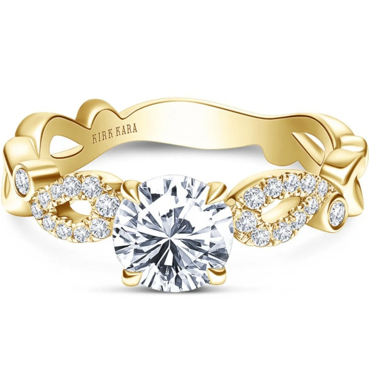 Kirk Kara "Rayana" Paisley Swirl Diamond Engagement Ring