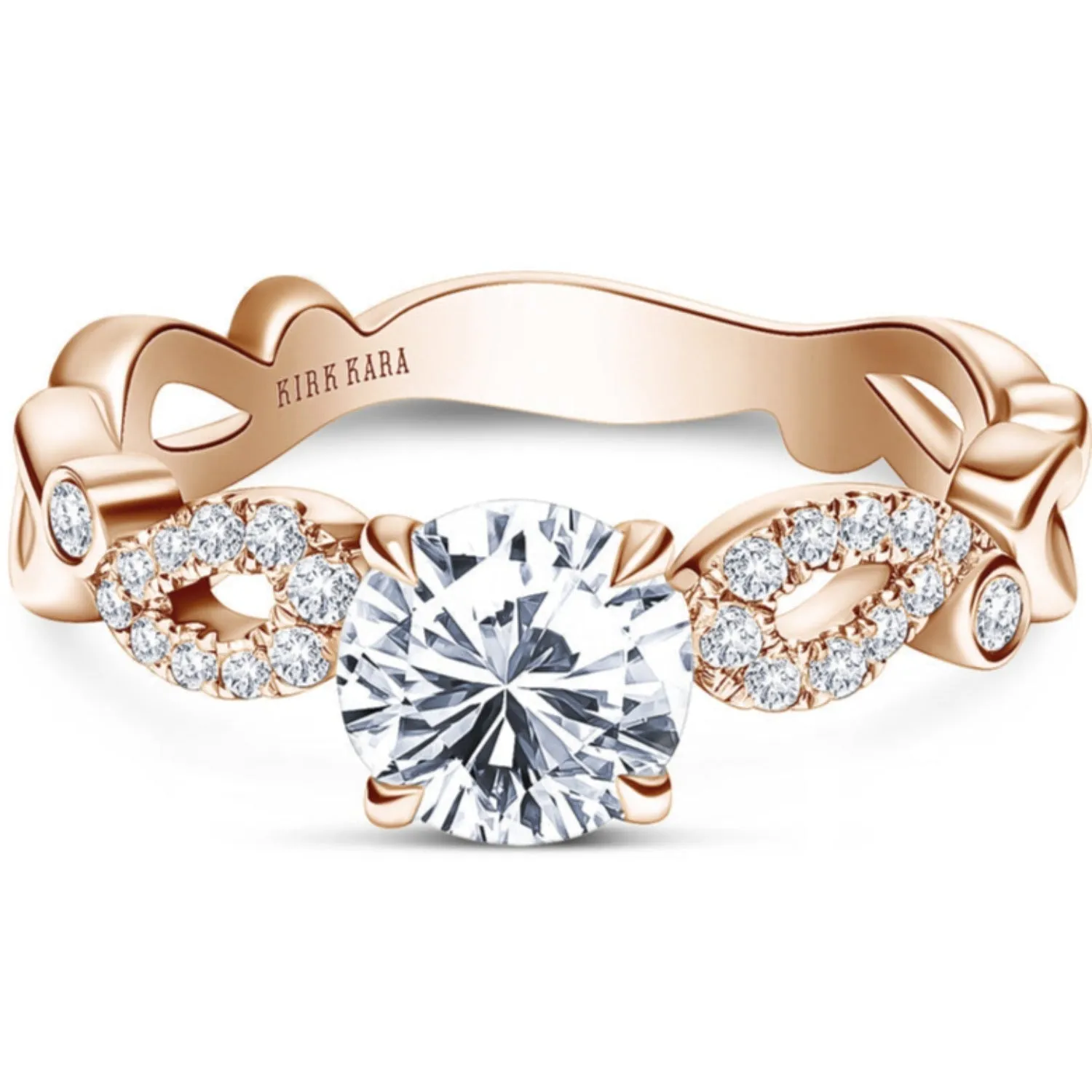 Kirk Kara "Rayana" Paisley Swirl Diamond Engagement Ring