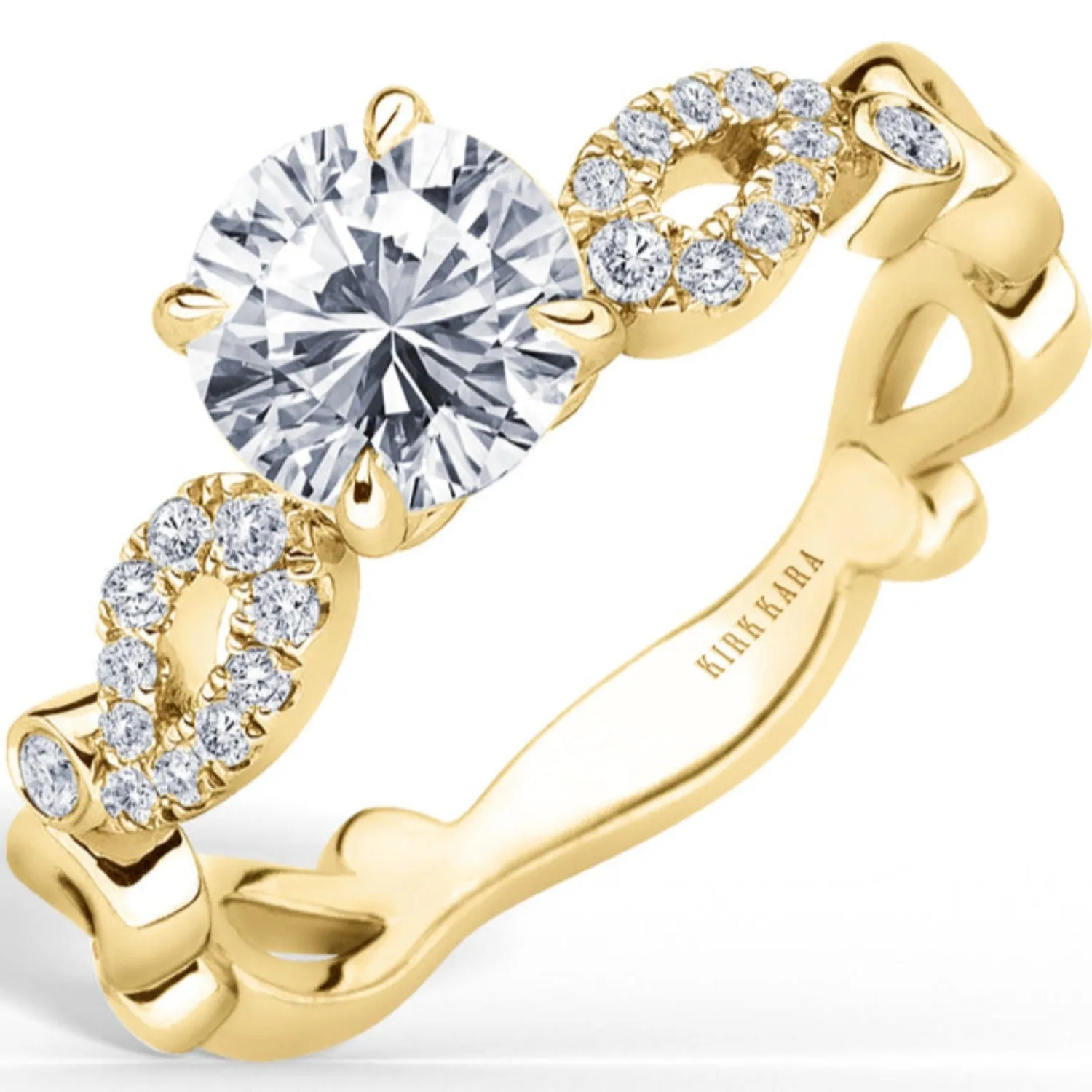 Kirk Kara "Rayana" Paisley Swirl Diamond Engagement Ring