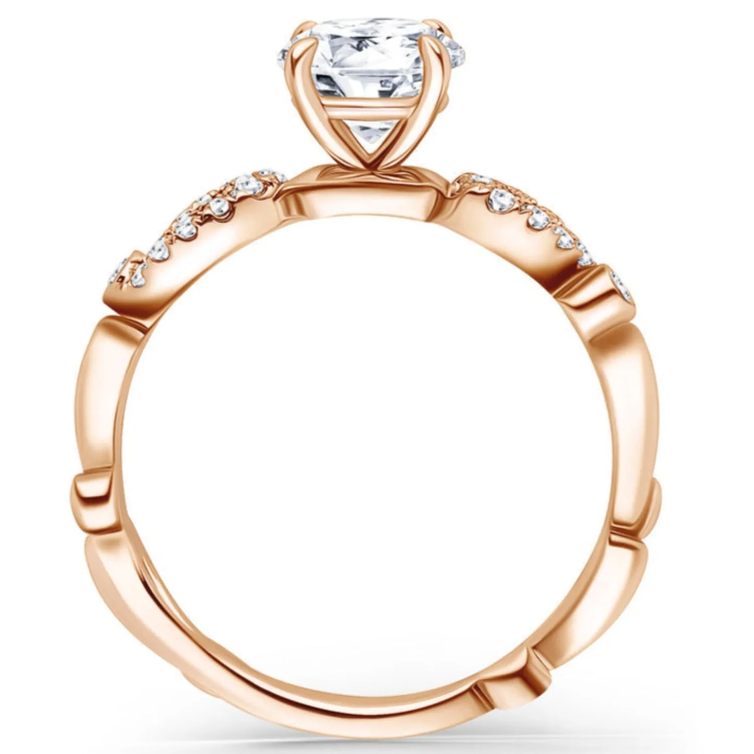 Kirk Kara "Rayana" Paisley Swirl Diamond Engagement Ring