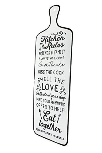 Kitchen Rules Rustic Metal Sign (Case of 30)