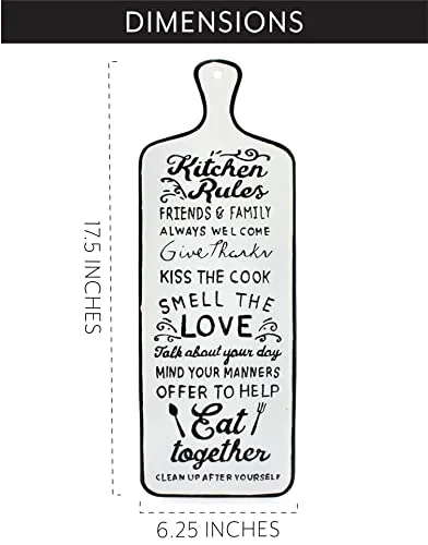 Kitchen Rules Rustic Metal Sign (Case of 30)